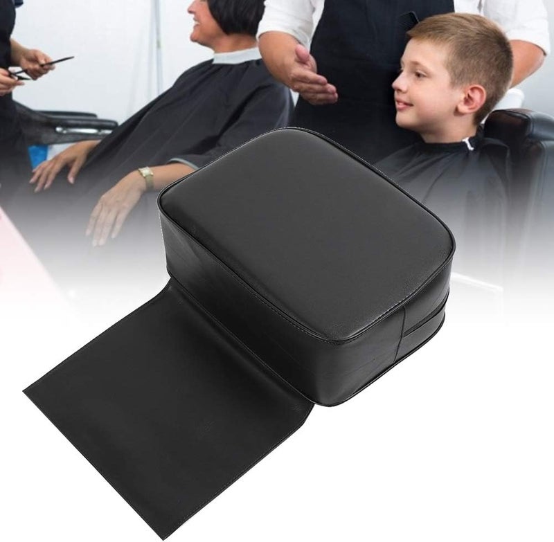 woobles Salon Child Cushion, Hair Salon Barber Chair Child Booster Seat Cushion, Hair Cutting Styling Beauty SPA Equipment(black) - Image 1